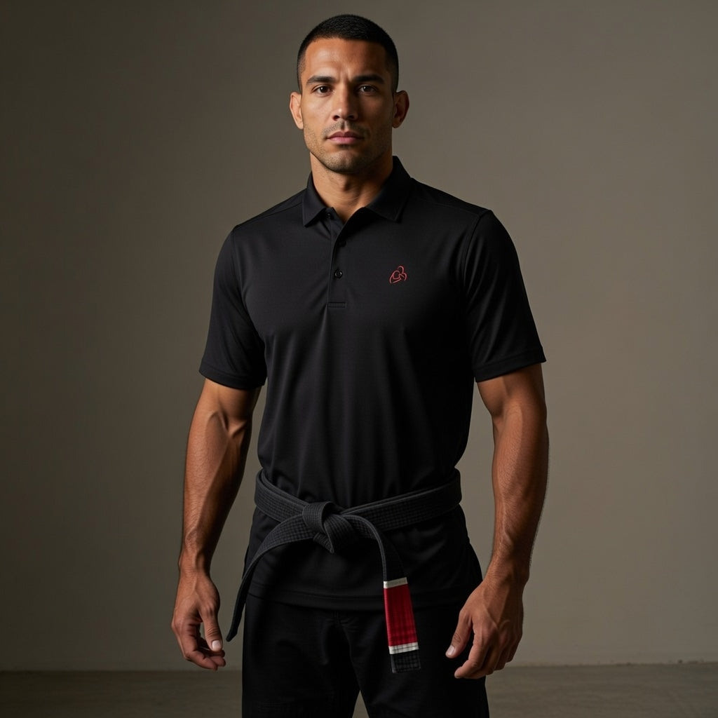 Black progression polo