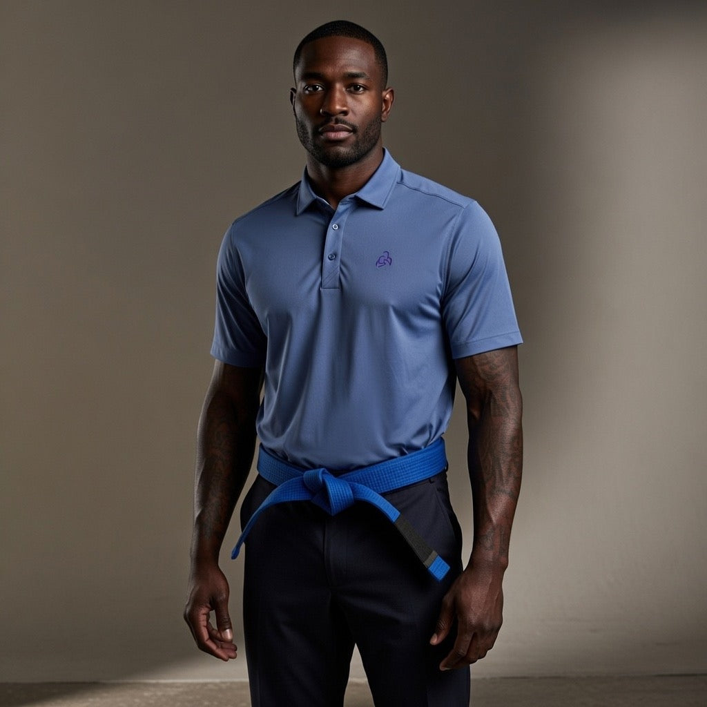 Blue progression polo