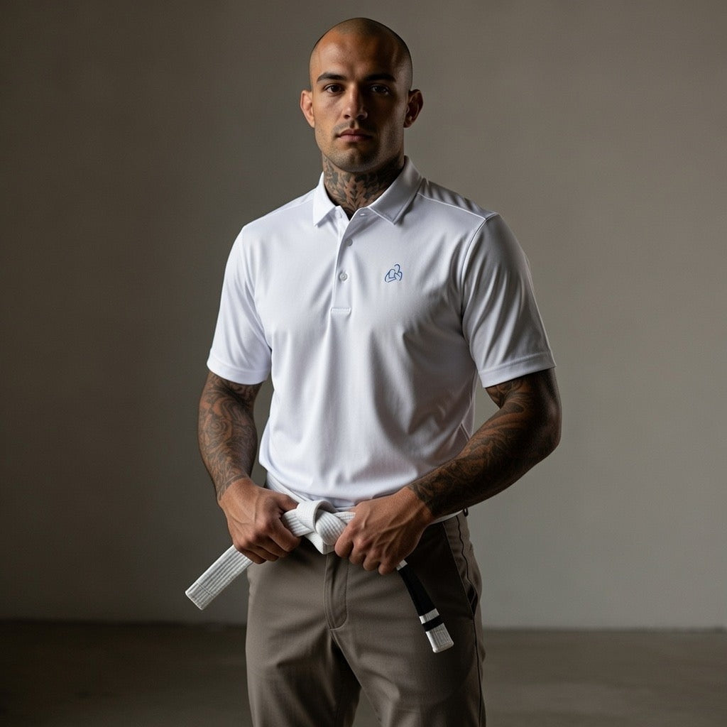 White progression polo