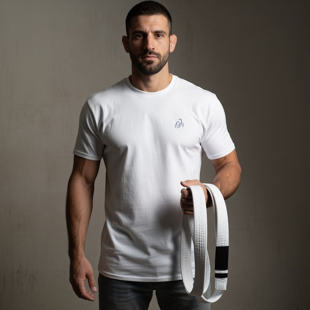 White progression tee